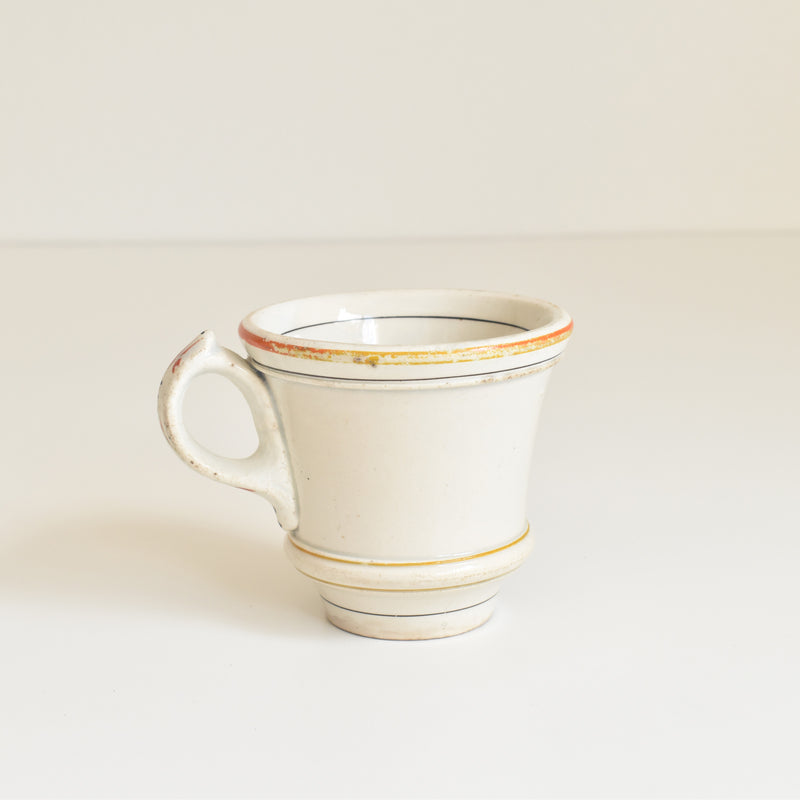 Antique cup, Brûlot, Creil & Montereau, orange