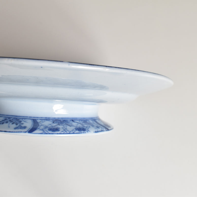 Antique Pedestal Plate, Creil-Montereau, Japon A