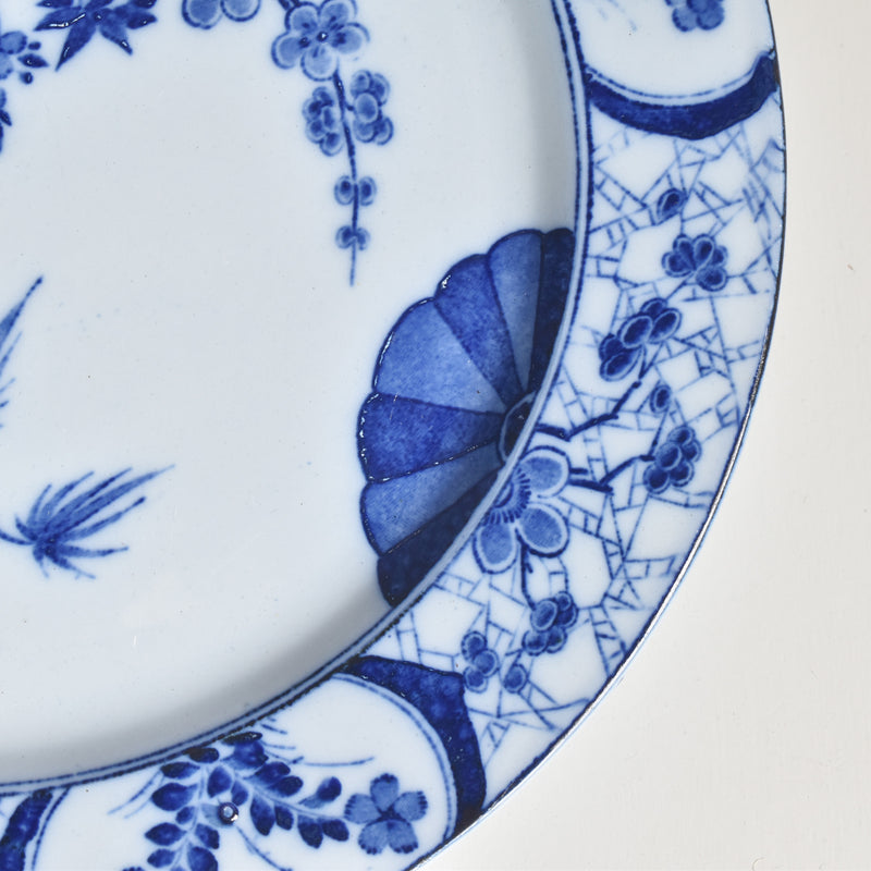 Antique Pedestal Plate, Creil-Montereau, Japon A
