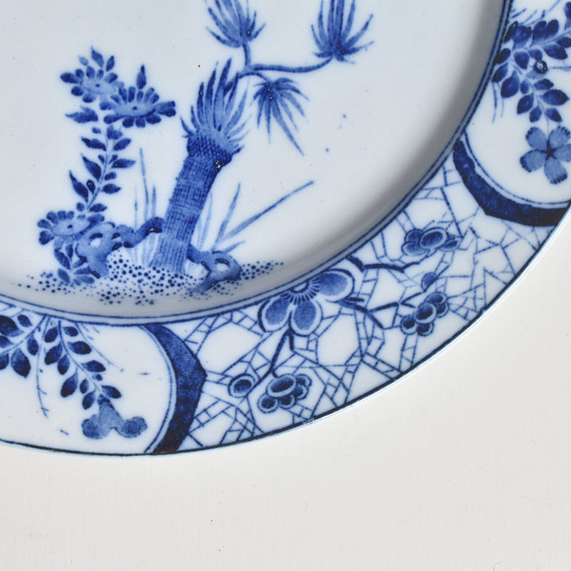 Antique Pedestal Plate, Creil-Montereau, Japon A