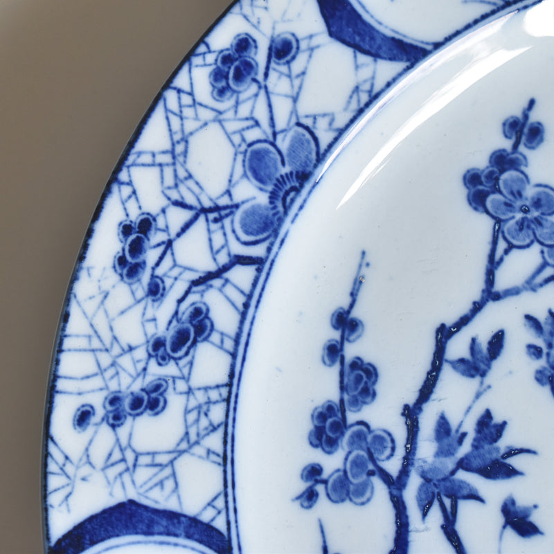 Antique Pedestal Plate, Creil-Montereau, Japon A