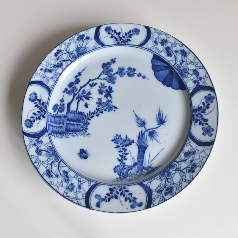 Antique Pedestal Plate, Creil-Montereau, Japon A