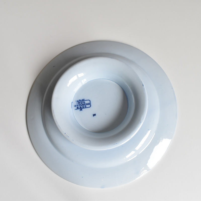 Antique Pedestal Plate, Creil-Montereau, Japon A