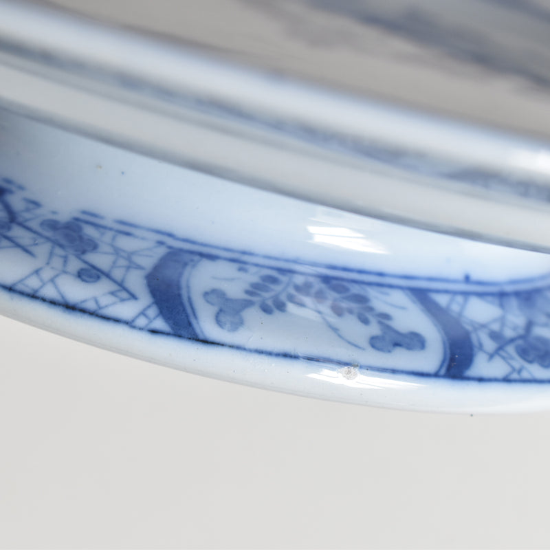 Antique pedestal plate, Creil-Montereau, Japon B