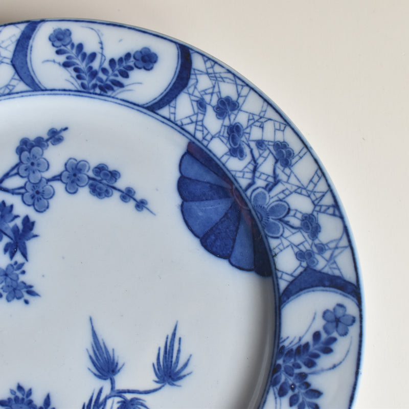 Antique pedestal plate, Creil-Montereau, Japon B