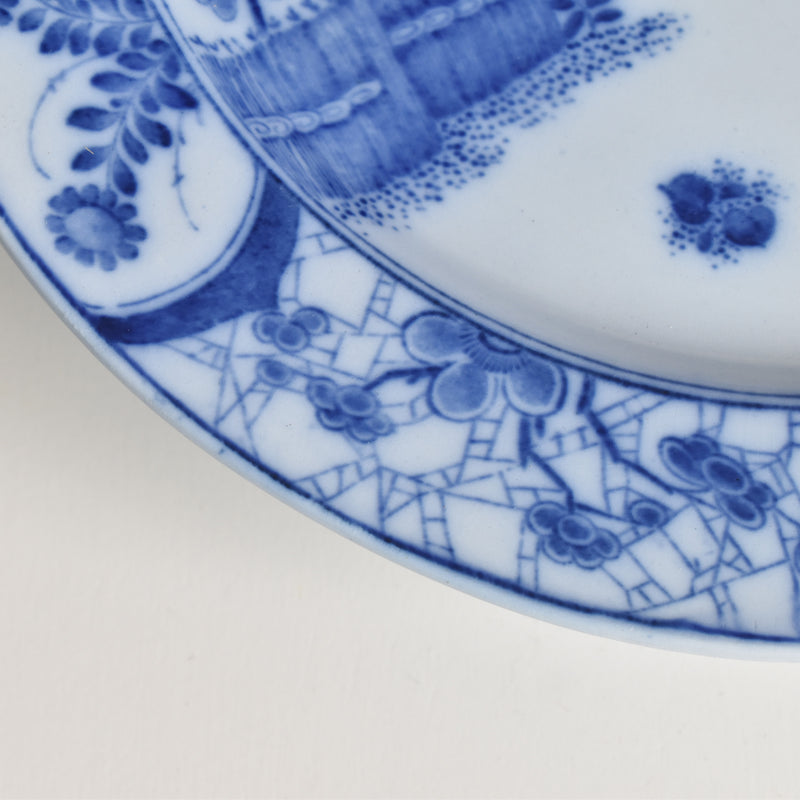 Antique pedestal plate, Creil-Montereau, Japon B