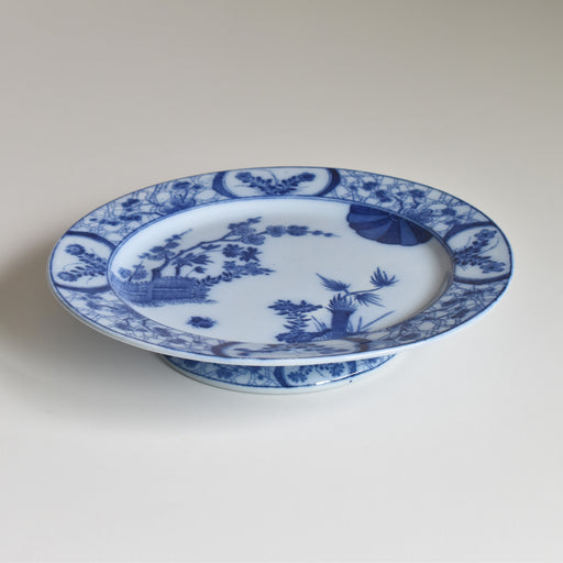 アンティーク脚付きプレート クレイユモントロー Japon（ジャポン）B