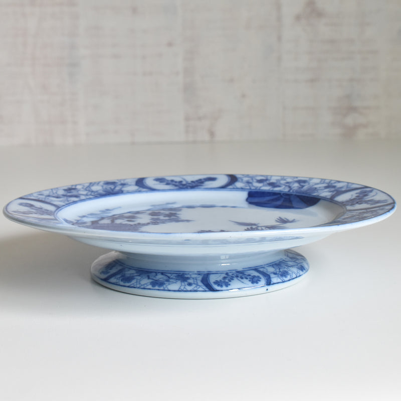 Antique pedestal plate, Creil-Montereau, Japon B