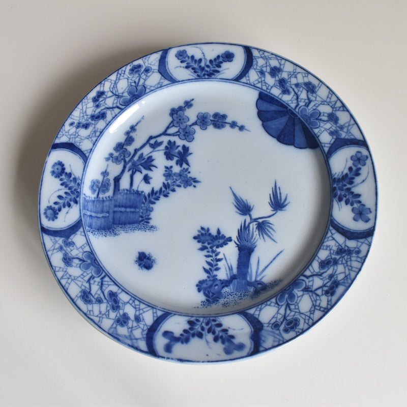 Antique pedestal plate, Creil-Montereau, Japon B