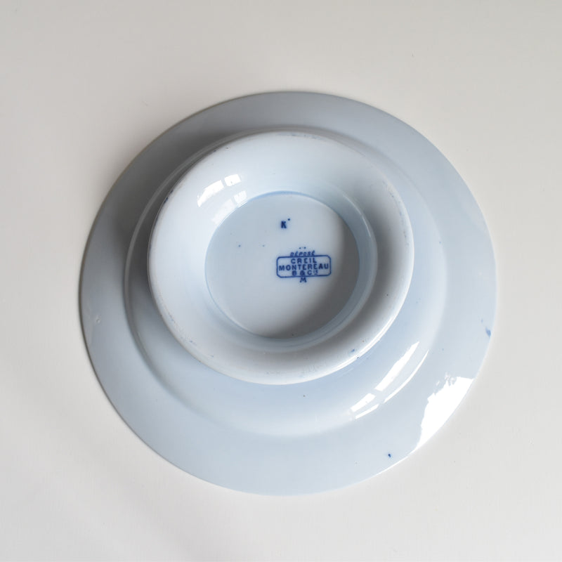Antique pedestal plate, Creil-Montereau, Japon B