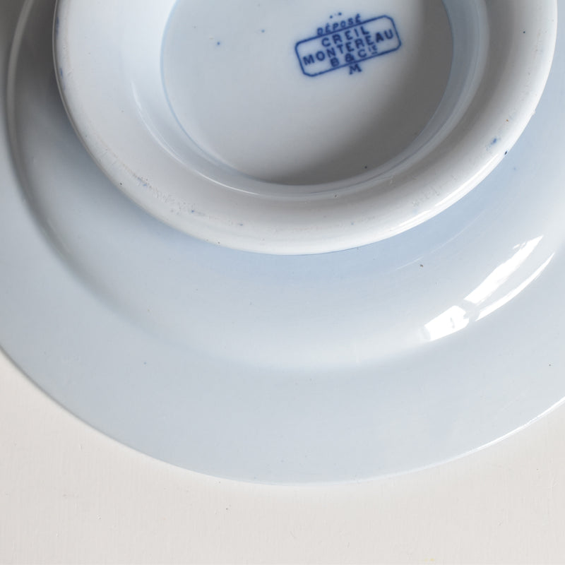 Antique pedestal plate, Creil-Montereau, Japon B