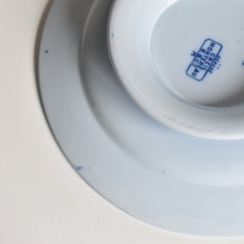 Antique pedestal plate, Creil-Montereau, Japon B