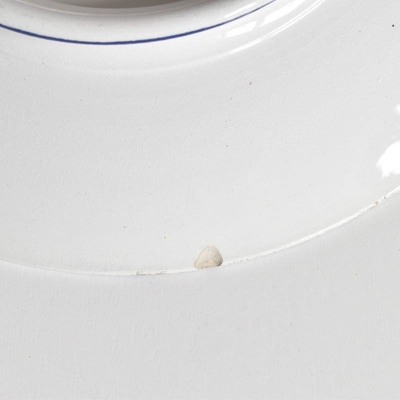 Antique pedestal plate, Émile Bourgeois "Bleuet" (cornflower)