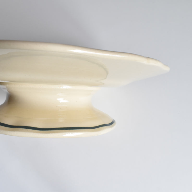 Vintage Gien Butterfly Pedestal Plate