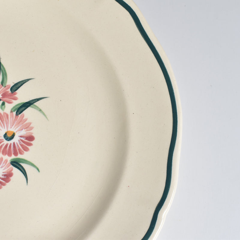 Vintage Gien Butterfly Pedestal Plate