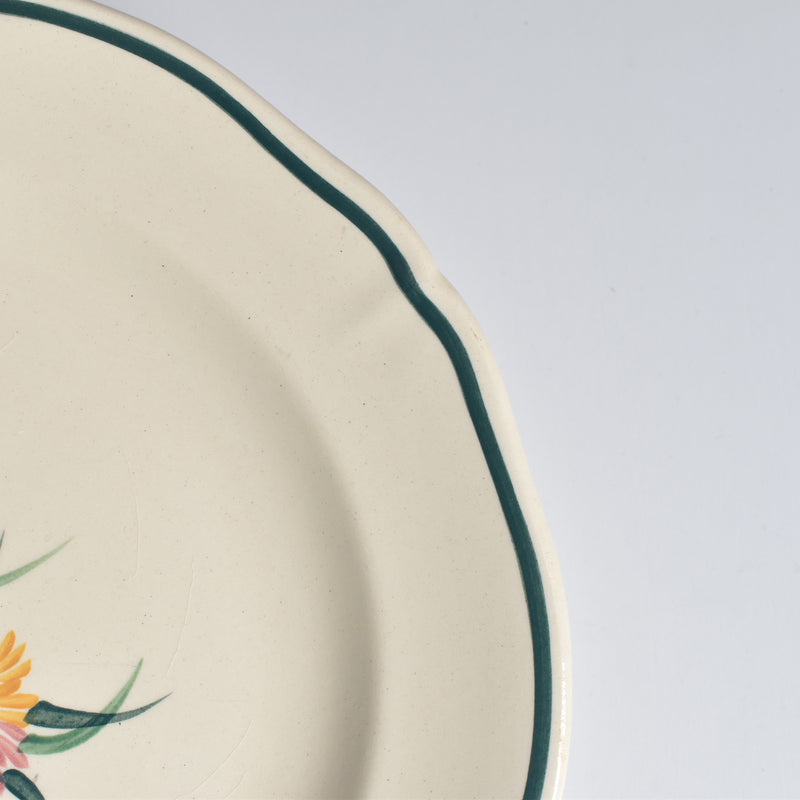 Vintage Gien Butterfly Pedestal Plate