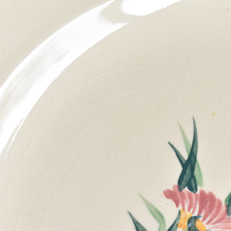 Vintage Gien Butterfly Pedestal Plate