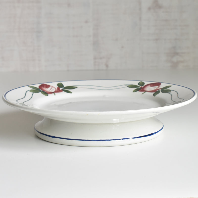 Vintage Pedestal Plate NOUVELLES GALERIES PARIS Les Roses A