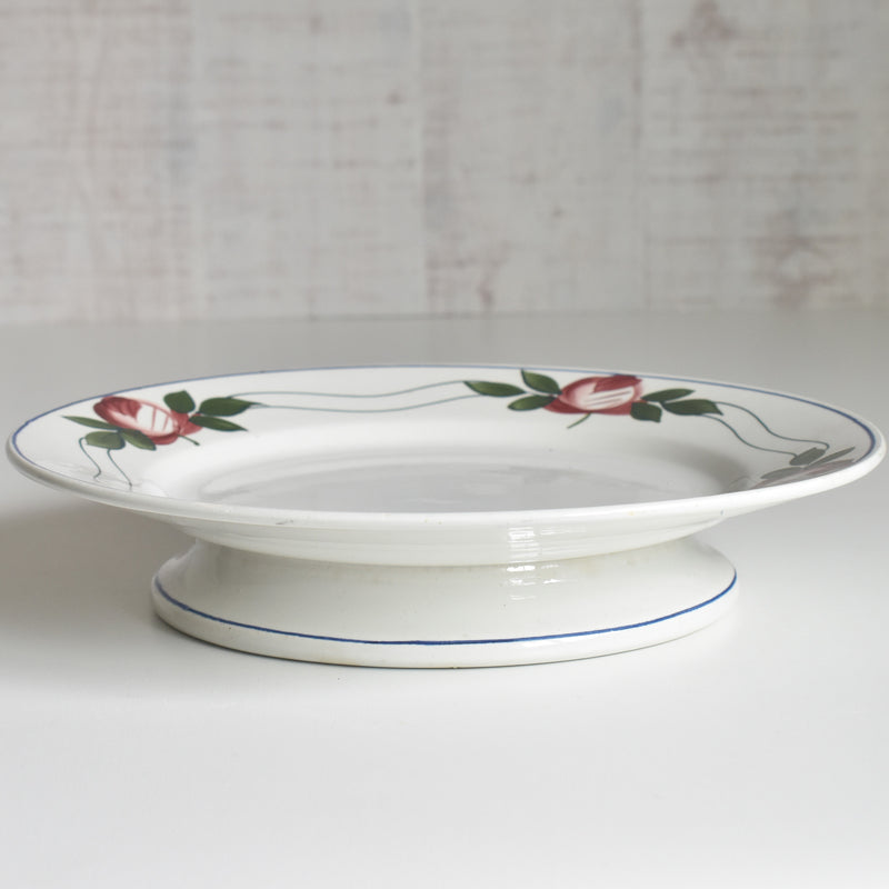 Vintage Footed Plate NOUVELLES GALERIES PARIS Les Roses (The Roses) B