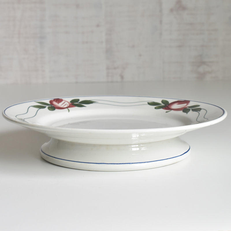 Vintage Footed Plate NOUVELLES GALERIES PARIS Les Roses (The Roses) B