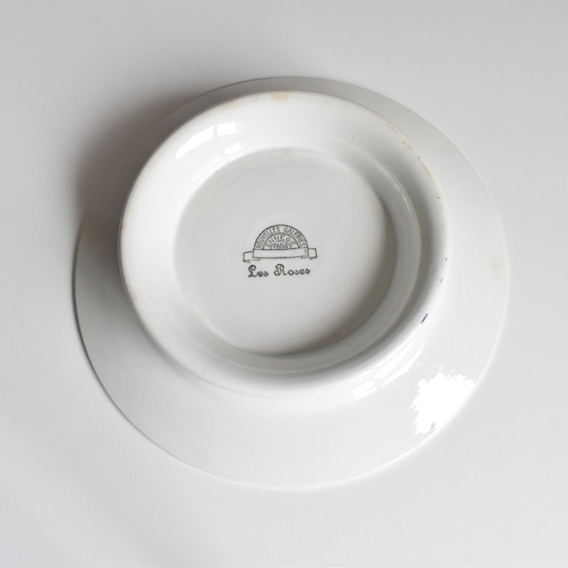 Vintage Footed Plate NOUVELLES GALERIES PARIS Les Roses (The Roses) B
