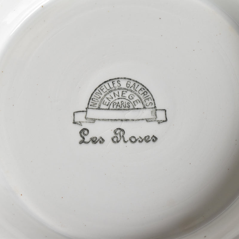 Vintage Footed Plate NOUVELLES GALERIES PARIS Les Roses (The Roses) B