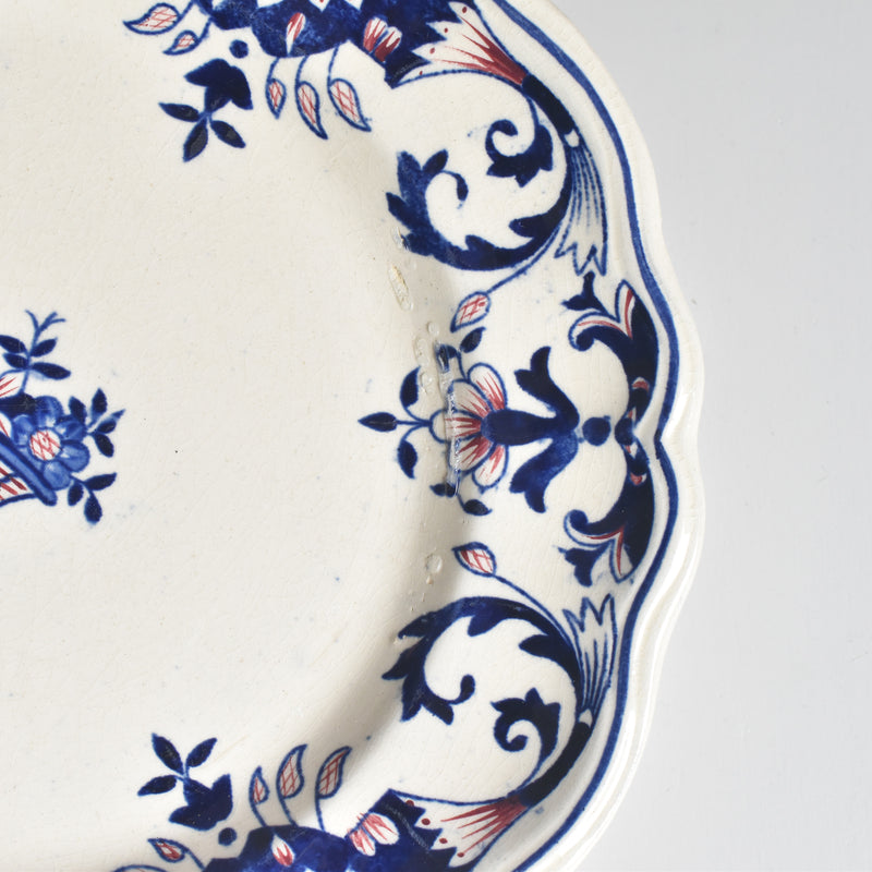Antique footed plate, Longchamp Rouennais