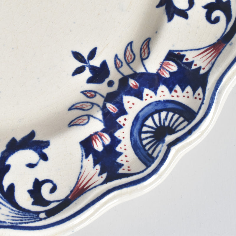 Antique footed plate, Longchamp Rouennais