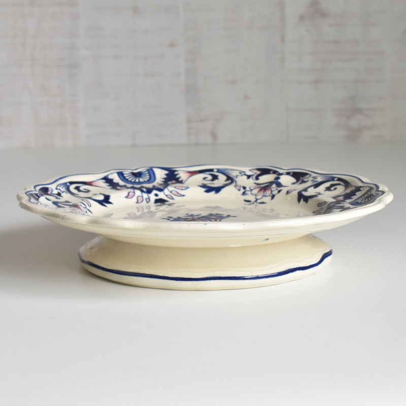 Antique footed plate, Longchamp Rouennais