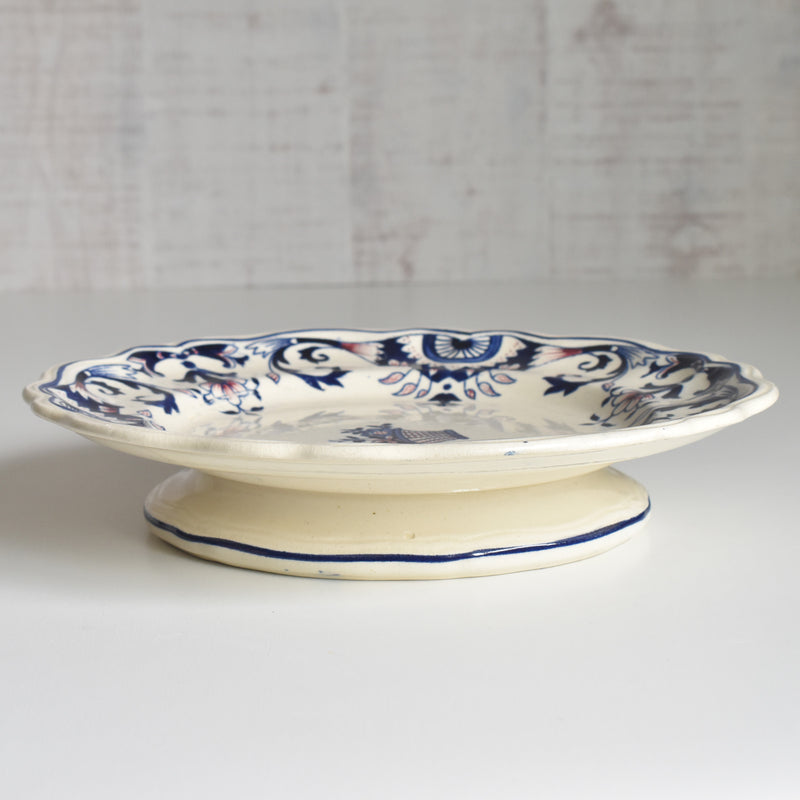 Antique footed plate, Longchamp Rouennais