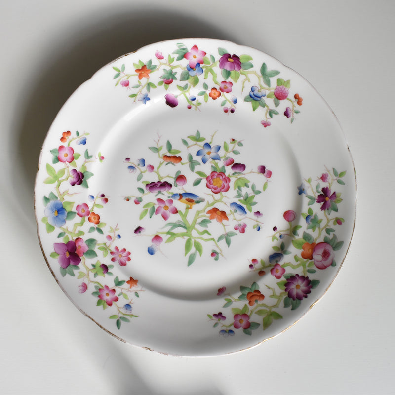 Antique Pedestal Plate with Minton Pattern B
