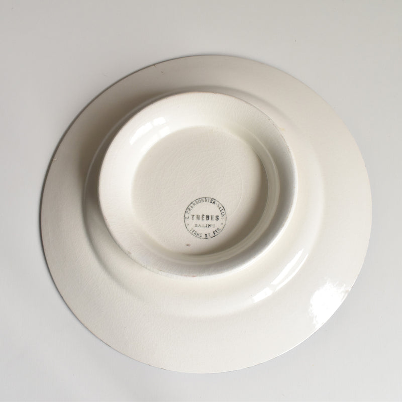 Vintage Footed Plate Sarraguemines Thébes A