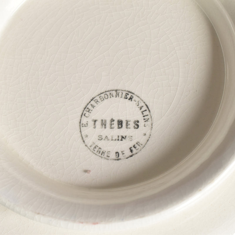 Vintage Footed Plate Sarraguemines Thébes A