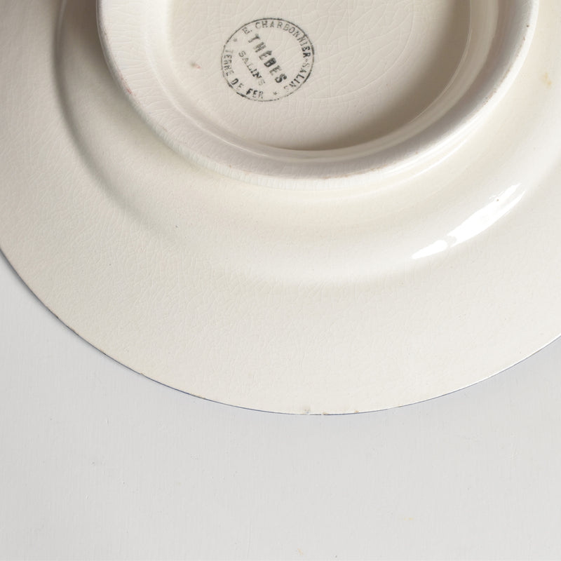 Vintage Footed Plate Sarraguemines Thébes A