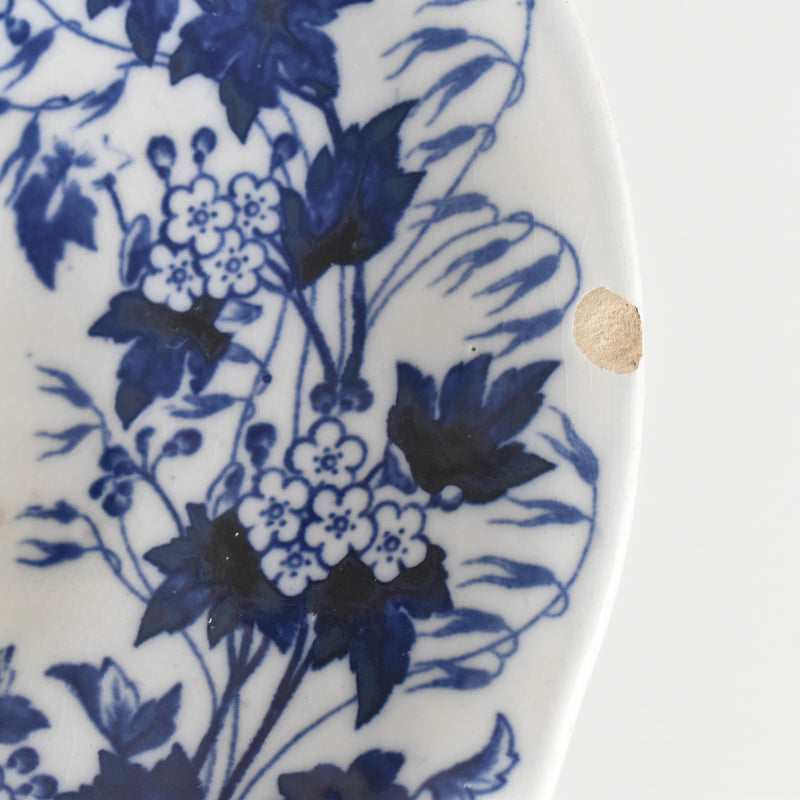 Antique Compote Dish Creil-Montereau Flora / Hawthorn