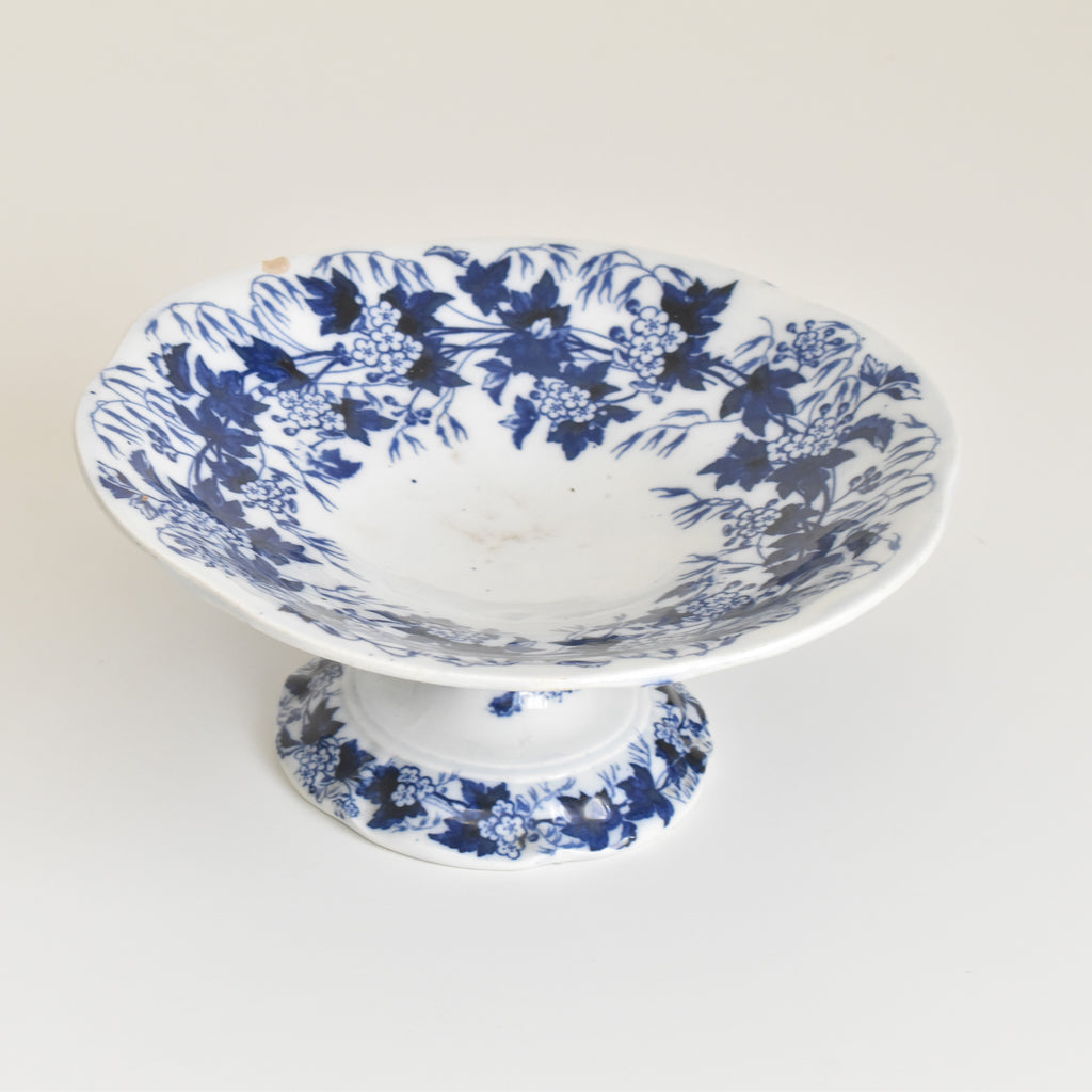 クレイユモントロー　フローラ　コンポティエ　フランスアンティーク フランスアンティーククレイユモントロー サラディエ コンポティエ