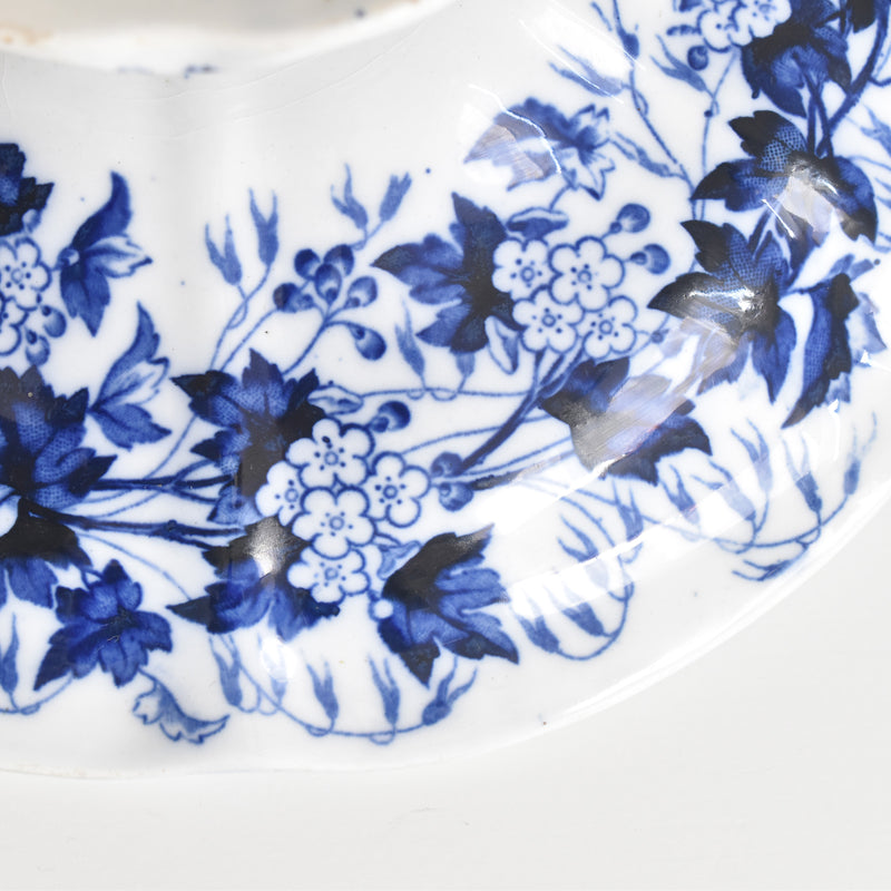 Antique Compote Dish Creil-Montereau Flora / Hawthorn