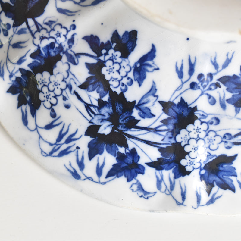 Antique Compote Dish Creil-Montereau Flora / Hawthorn
