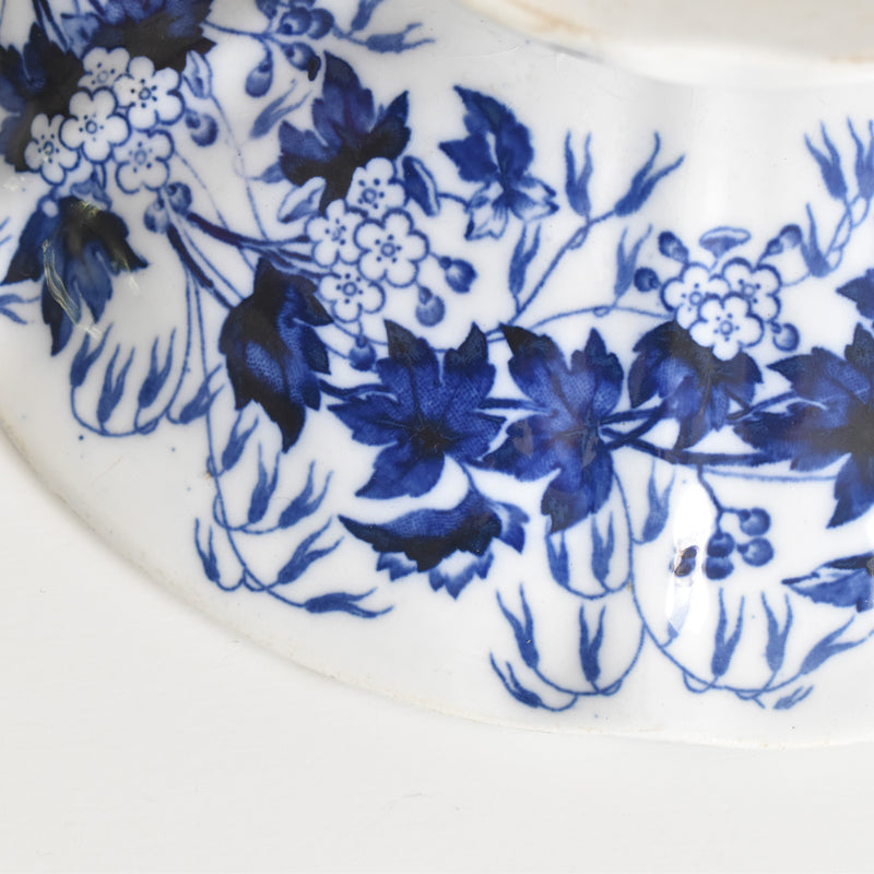 Antique Compote Dish Creil-Montereau Flora / Hawthorn