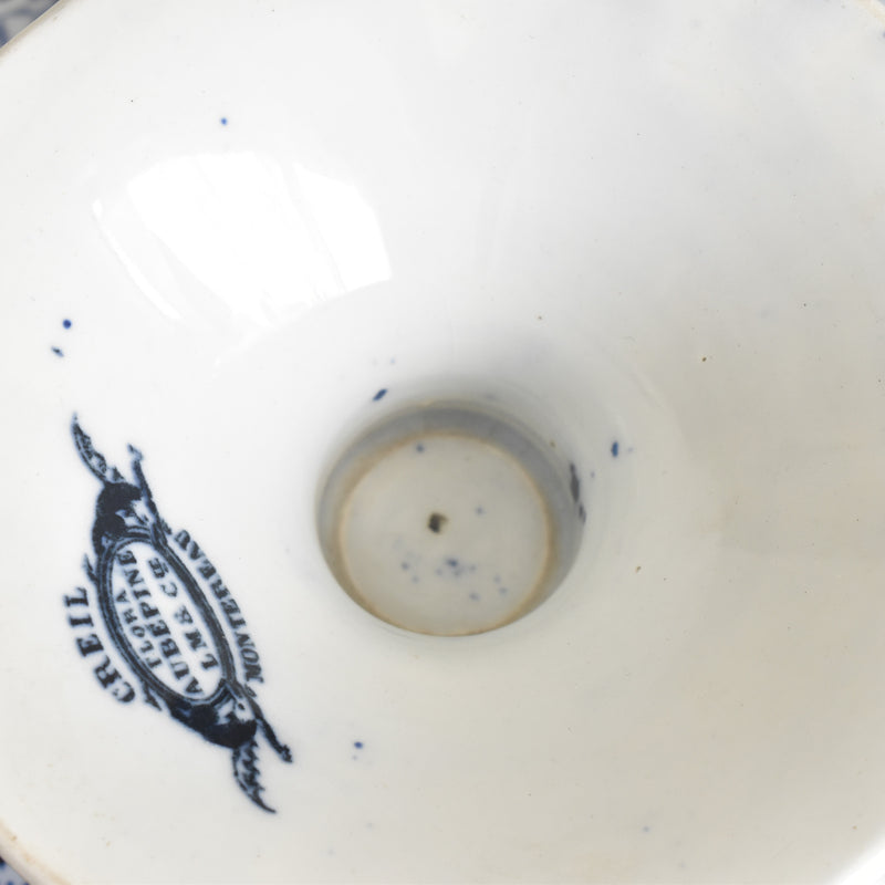 Antique Compote Dish Creil-Montereau Flora / Hawthorn