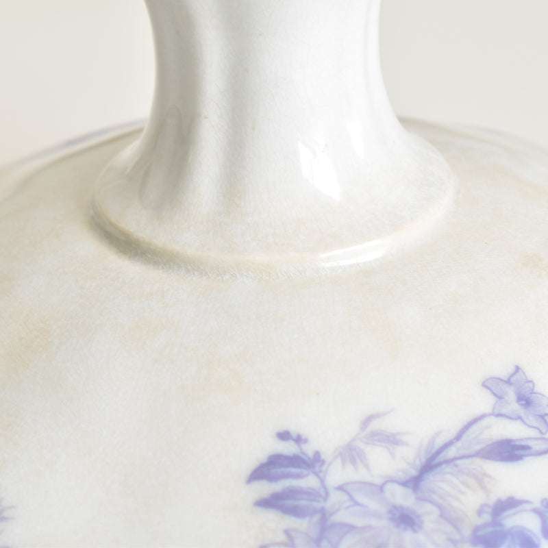 Antique Compotier U&C Sarreguemines Flora (Purple)