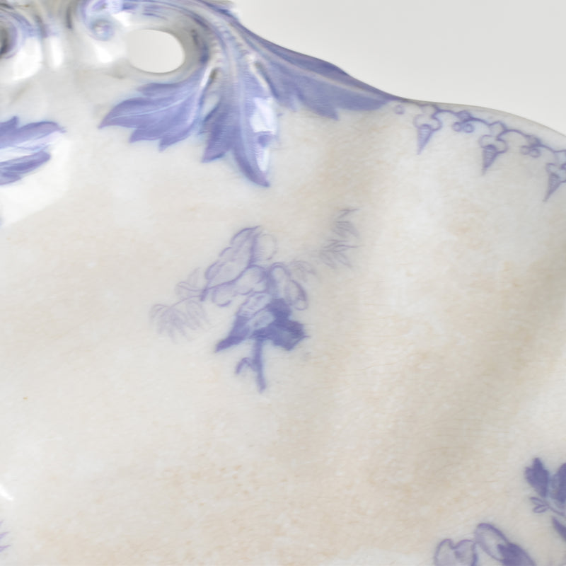 Antique Compotier U&C Sarreguemines Flora (Purple)