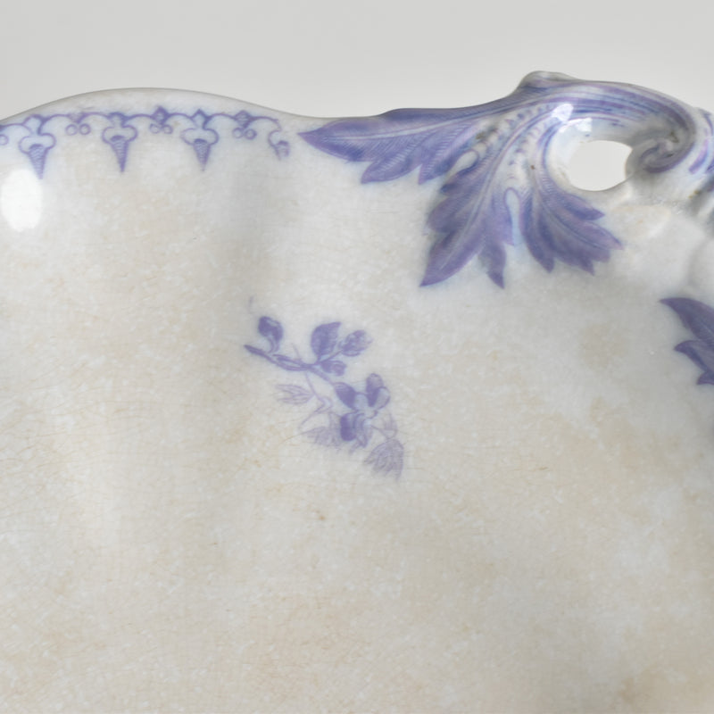 Antique Compotier U&C Sarreguemines Flora (Purple)