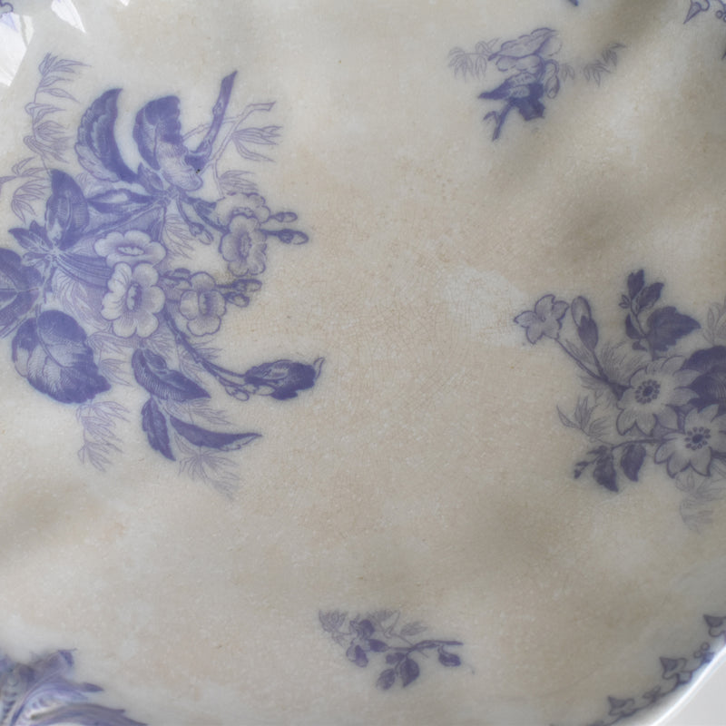 Antique Compotier U&C Sarreguemines Flora (Purple)