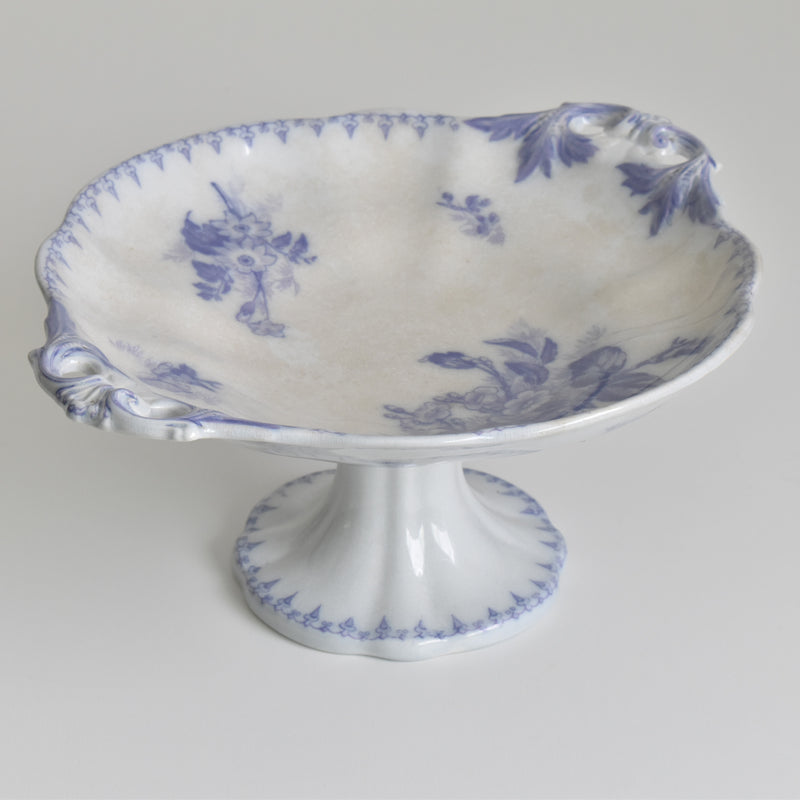 Antique Compotier U&C Sarreguemines Flora (Purple)