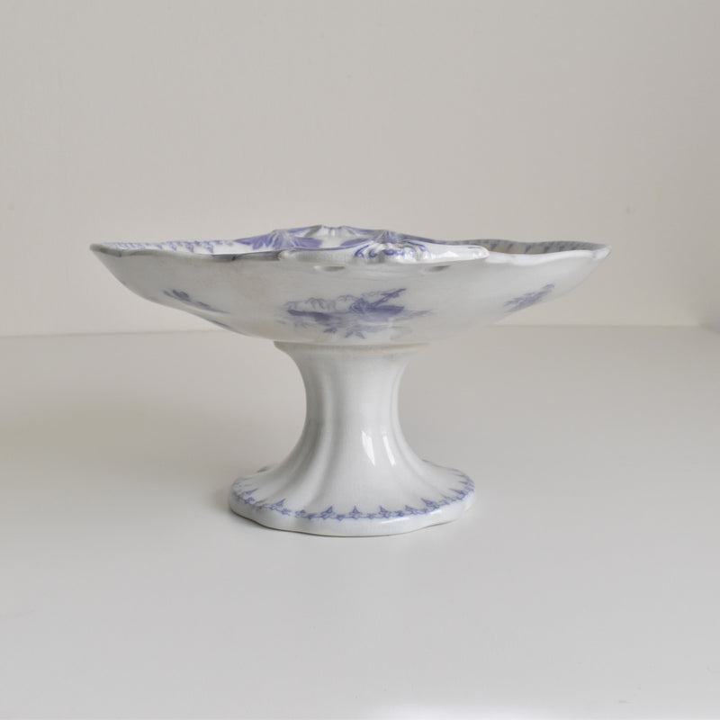 Antique Compotier U&C Sarreguemines Flora (Purple)
