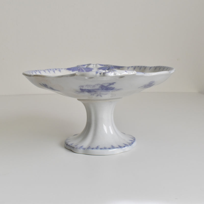 Antique Compotier U&C Sarreguemines Flora (Purple)