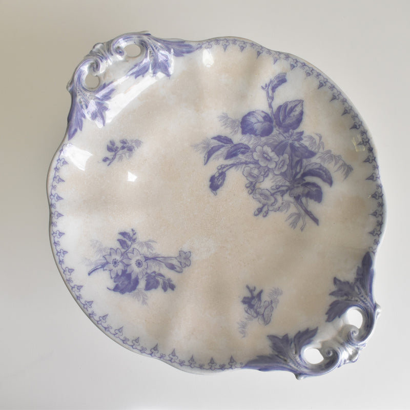 Antique Compotier U&C Sarreguemines Flora (Purple)