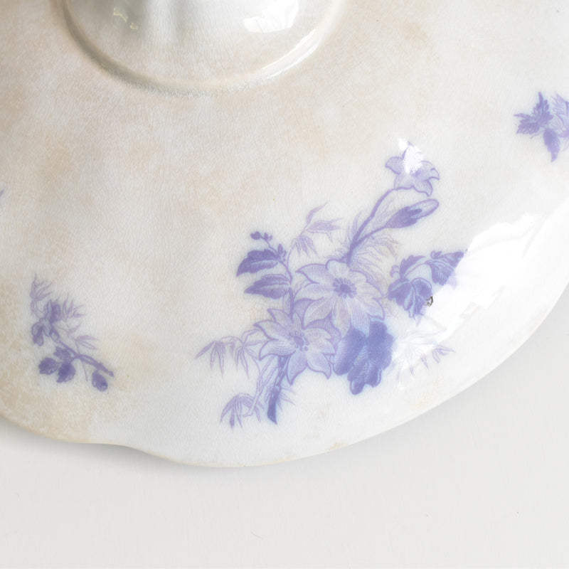 Antique Compotier U&C Sarreguemines Flora (Purple)