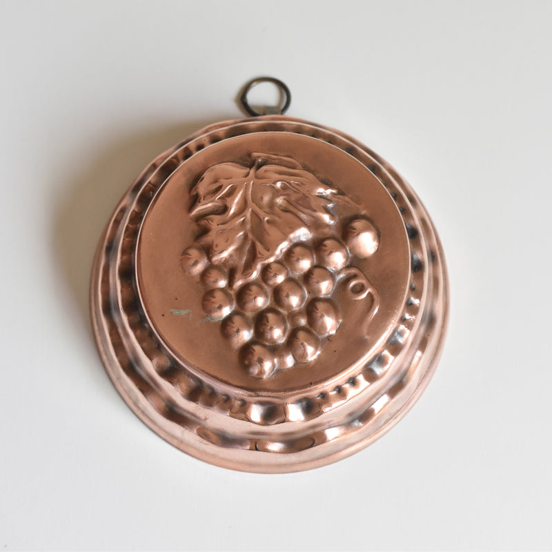 Vintage Copper Mold Cake Pan Raisin